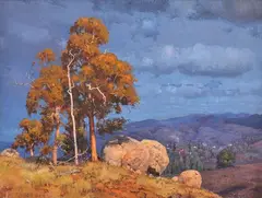 Warwick Fuller, Rocky Lookout, 1983, oil on canvas on board