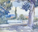 Harold B Herbert, River View, 1943, watercolour