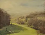 Ambrose McCarthy Patterson, The Picnic, oil on panel