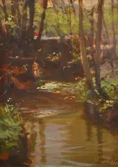 Launching Place by John Longstaff, oil on board, sold Jun 2013