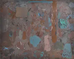 Victor Majzner, Tumuli Mound, oil on canvas
