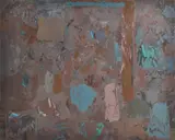 Victor Majzner, Tumuli Mound, oil on canvas