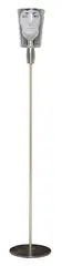 A STANDARD LAMP by Piero Fornasetti, transfer printed glass, brushed aluminium, sold May 2013
