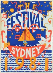 Martin Sharp, The Festival of Sydney, 1981, screen print