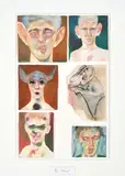 Steven Cox, Faust, six studies, mixed media on paper (6)