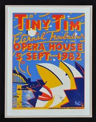 Martin Sharp, Tiny Tim, Eternal Troubadour Opera House 5 Sept, 1982, screen print