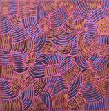 Arnkerrthe (Mountain Devil Dreaming) by Gloria Tamerre Petyarre, 1999, synthetic polymer paint on linen, sold Mar 2013