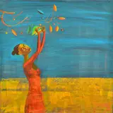 Constantine Popov, Harvest, oil on canvas