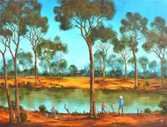 John Cobby, Any Bites Grandpa, oil on canvas