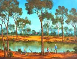 John Cobby, Any Bites Grandpa, oil on canvas