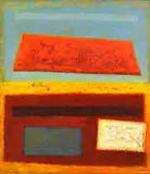Allen Hicks, Rock Mirage, 1996, mixed media on board