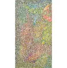 Kurrajong Bush Medicine Leaves by Louise Numina, acrylic on canvas, sold Dec 2012