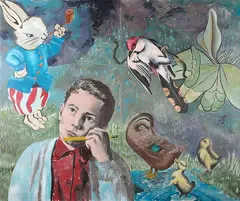 Imagination by David Bromley, acrylic on canvas (diptych), sold Nov 2012
