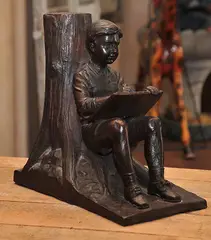 Reading Boy by David Bromley, cast bronze, sold Nov 2012