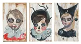 David Bromley, Halloween III, IV and V, acrylic on board (3)