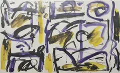 Dick Watkins, Untitled, 1978, mixed media on paper