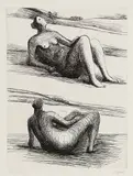 Henry Moore, Two Reclining Nudes, etching XIV/XLVI