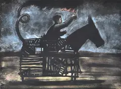 Geoff Ricardo, Ramshackle, drypoint and aquatint A/P