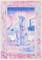 Juan Davila, The Field, 1988, screenprint 30/30