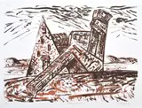 Jan Senbergs, Dream Home, 1985, screenprint
