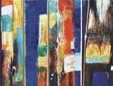 Frank Hodgkinson, Maritime Totems II, 1999, screenprint 32/50