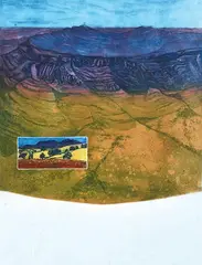Joy Redman, Wilpena Pound, screenprint 50/75