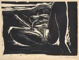Rick Amor, Nude, 1986, woodcut A/P