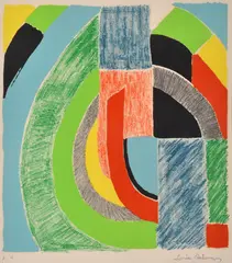 Sonia Delaunay, Abstract, lithograph E/A