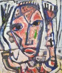 Head by David Larwill, 1987, oil on canvas, sold Dec 2012