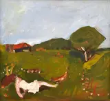 Garry Shead, Wahroonga Lady in her Naked Lunch
