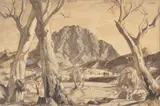 Hans Heysen, Study for Guardian of the Brachina Gorge