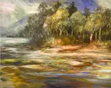 John Anderson, Riverscape, 2005, oil on canvas