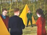 Graeme Drendel, Observers, 1999, gouache on paper