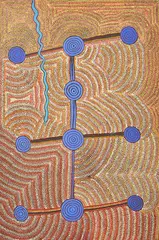Walatu Mamaku Tjukurrpa, Lake Mackay by Gideon Jack Tjupurrula, 1995, synthetic polymer paint on linen, sold Oct 2012