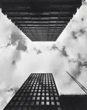 Wolfgang Sievers, [Looking toward the sky] between two buildings in William Street, Melbourne