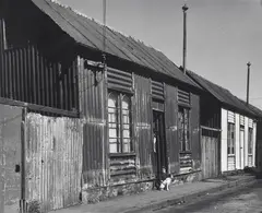 Wolfgang Sievers, Corrugated Iron Houses, South Melbourne, 1956, silver gelatin photograph