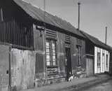 Wolfgang Sievers, Corrugated Iron Houses, South Melbourne, 1956, silver gelatin photograph