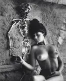 Study, Clifton Pugh's studio (with goat skeleton) Cottlesbridge, by Gordon De Lisle, 1966, vintage silver gelatin photograph, sold Jul 2012