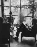 Gordon De Lisle, Clifton Pugh sketching model at Cottlesbridge studio, 1966, vintage silver gelatin photograph