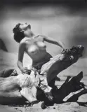 Nude on Driftwood by Gordon De Lisle, vintage bromide photograph, sold Jul 2012