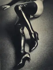 Rai Banda, Lady X - Hotel Room, 1994, silver gelatin toned photograph