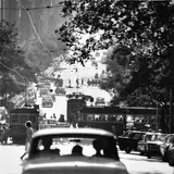 Mark Strizic, Collins Street from Russell St., 1967, silver gelatin photograph