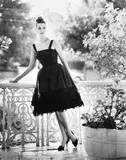 Bruno Benini, Maggie Tabberer wearing a cocktail dress by Philippa Gowns