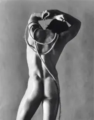 Bruno Benini, Man with Rope, 1999, silver gelatin photograph 1/25