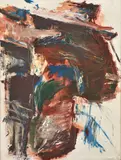 Laris Strunke, Untitled, 1962, oil on canvas on board