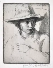 The White Watcher by Gerald Brockhurst, etching, sold Sep 2012
