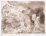 Donald Friend, Happy Birthday, etching 32/50