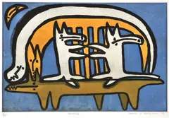 Deborah D Halpern, Moondance, 2002, lithograph 4/65