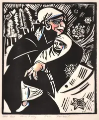 from 'Rainbow' by Irena Sibley, 1950, linocut A/P, sold Sep 2012