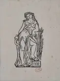 Aristide Maillol, Woman with Scythe, woodcut